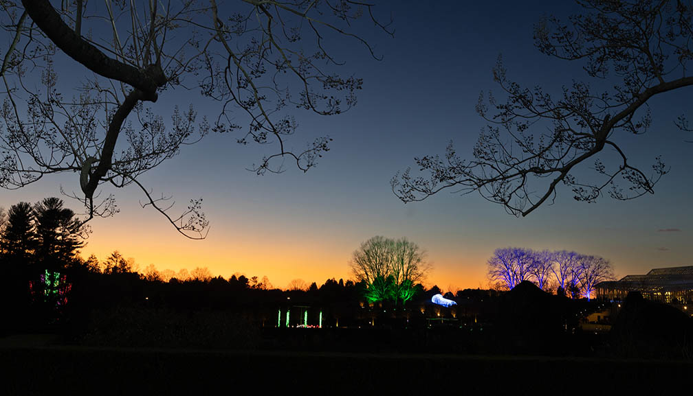 Longwood Gardens Colors at Sunset