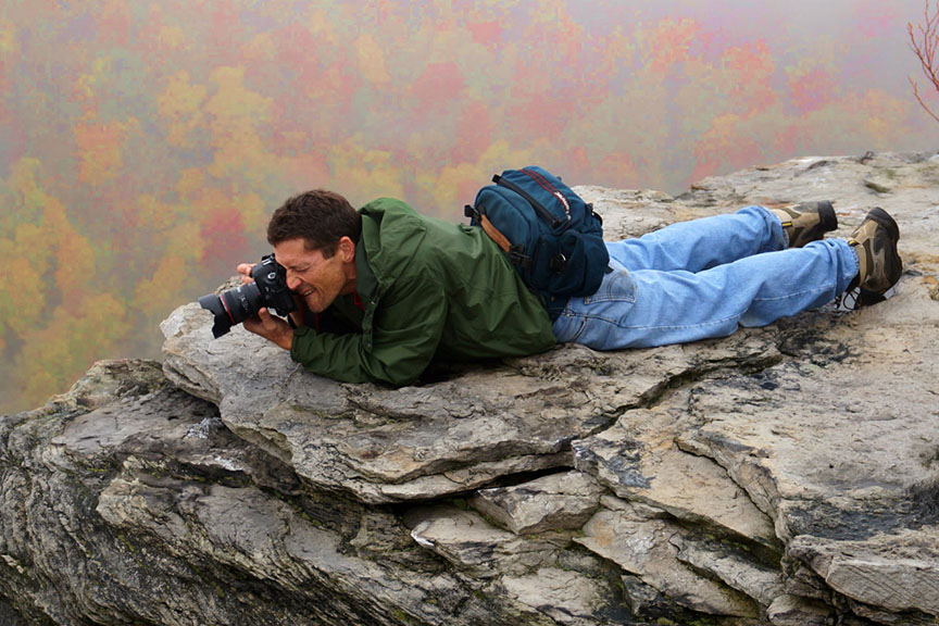 Bruce on the rocks