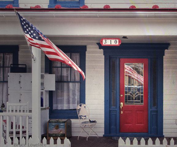 Photography Workshop Red White and Blue Porch