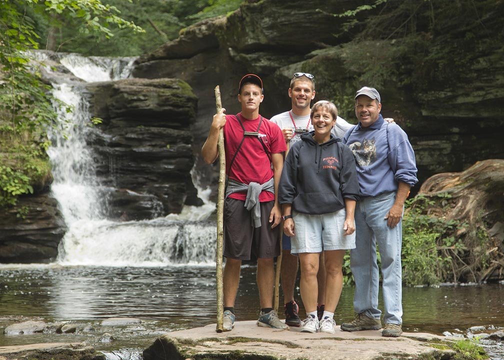 Family portrait at Ricketts Glen