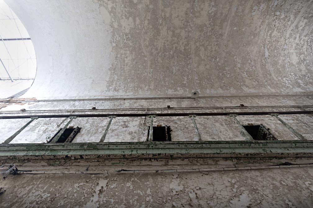 Prison decayed ceiling