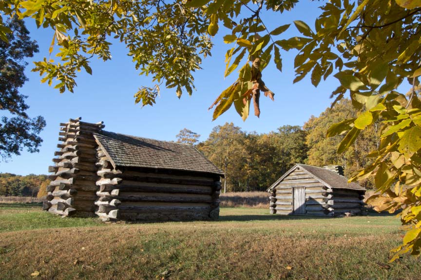 Valley Forge log cabins